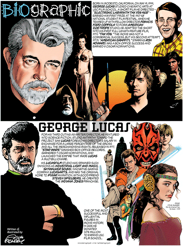 Biographic on Sunday November 23, 2008 Comic Strip