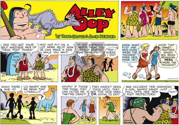 Alley Oop on Sunday February 13, 2000 Comic Strip