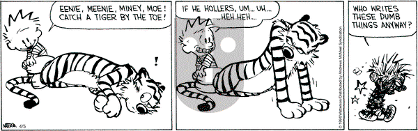 Calvin and Hobbes - Friday April 5, 2024 Comic Strip