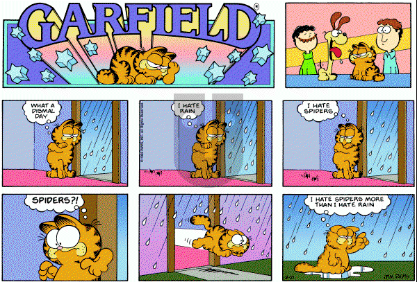 Garfield on Sunday February 21, 1982 Comic Strip