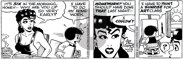 Nancy on Thursday September 28, 2000 Comic Strip