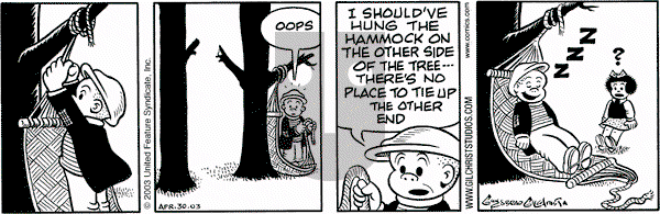 Nancy on Wednesday April 30, 2003 Comic Strip