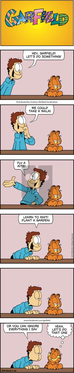 Garfield on Sunday May 26, 2019 Comic Strip