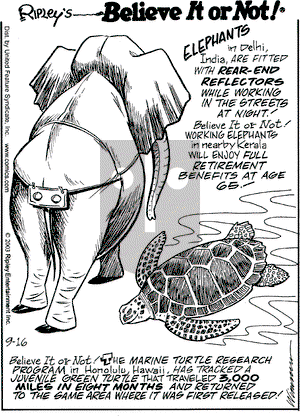 Ripley's Believe It or Not on Tuesday September 16, 2003 Comic Strip