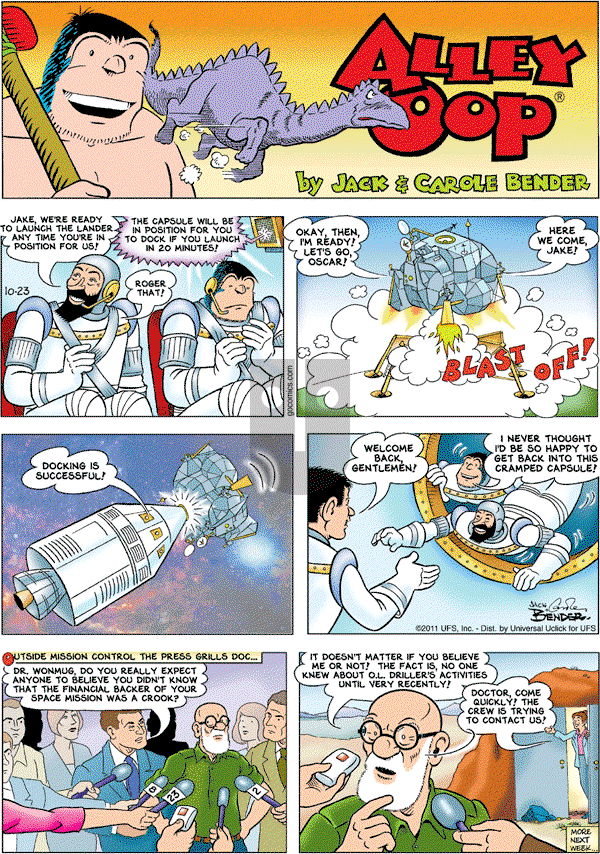 Alley Oop on Sunday October 23, 2011 Comic Strip