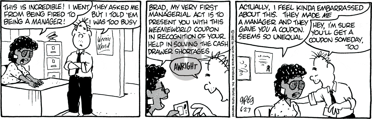 Luann - Saturday June 27, 1992 Comic Strip