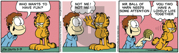Garfield on Wednesday May 9, 2001 Comic Strip