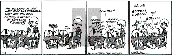 Doonesbury on Tuesday November 3, 1970 Comic Strip