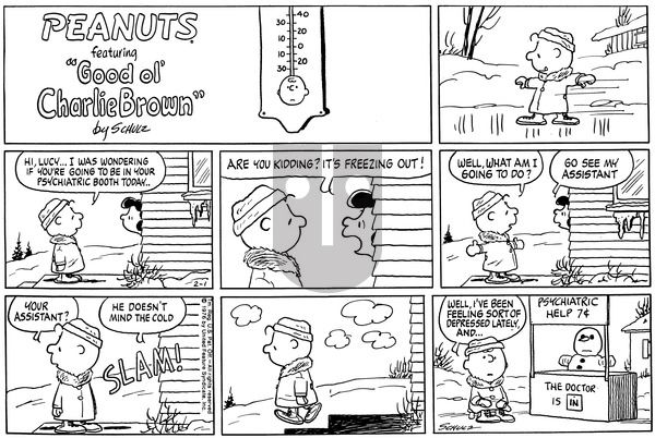 Peanuts on Sunday February 1, 1976 Comic Strip