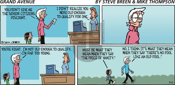 Grand Avenue on Sunday November 8, 2015 Comic Strip