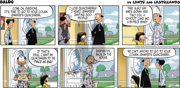 Baldo on Sunday March 9, 2008 Comic Strip