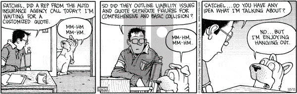 Get Fuzzy on Monday December 11, 2000 Comic Strip