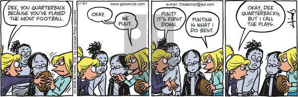 Cleats on Tuesday November 21, 2006 Comic Strip
