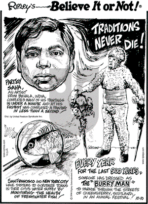 Ripley's Believe It or Not on Tuesday October 10, 2006 Comic Strip
