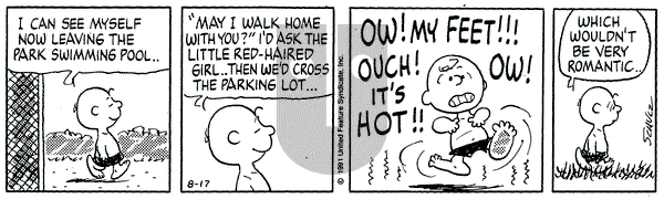 Peanuts on Saturday August 17, 1991 Comic Strip
