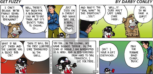 Get Fuzzy on Sunday October 23, 2005 Comic Strip