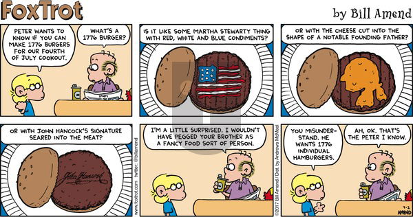 FoxTrot on Sunday July 2, 2017 Comic Strip