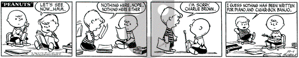 Peanuts on Thursday October 1, 1953 Comic Strip