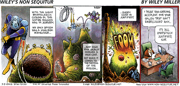 Non Sequitur on Sunday March 5, 2000 Comic Strip