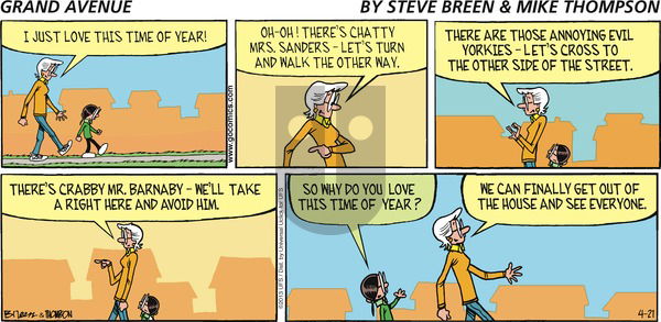 Grand Avenue on Sunday April 21, 2013 Comic Strip