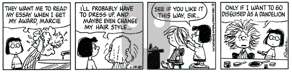 Peanuts on Thursday January 10, 1985 Comic Strip