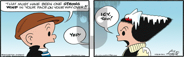 Nancy on Monday February 20, 2017 Comic Strip