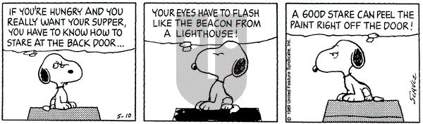 Peanuts on Wednesday May 10, 1989 Comic Strip