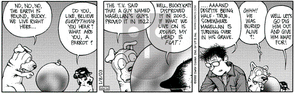 Get Fuzzy on Wednesday January 8, 2003 Comic Strip
