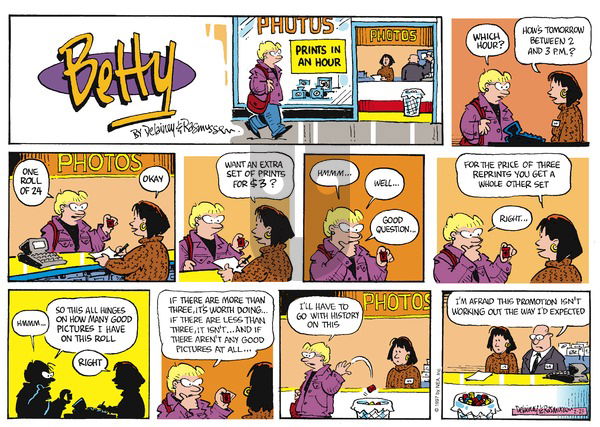 Betty on Sunday February 23, 1997 Comic Strip