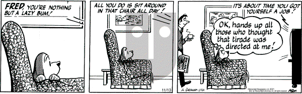 Fred Basset - Tuesday November 13, 2001 Comic Strip