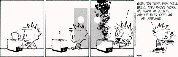 Calvin and Hobbes - Tuesday September 18, 2012 Comic Strip