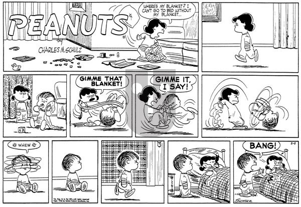 Peanuts on Sunday February 5, 1956 Comic Strip