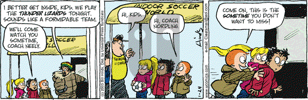 Cleats on Friday January 24, 2003 Comic Strip
