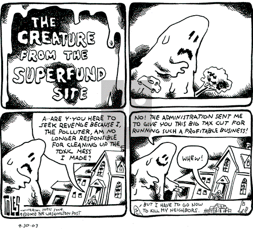 Tom Toles on Tuesday September 30, 2003 Comic Strip