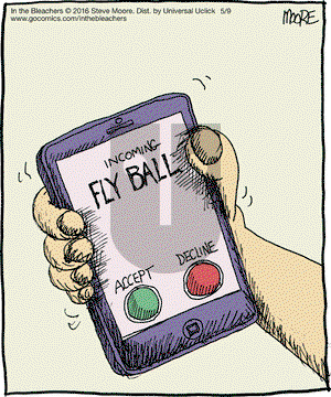 In the Bleachers on Monday May 9, 2016 Comic Strip