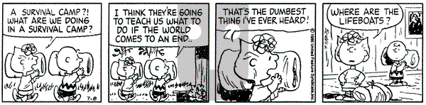 Peanuts on Tuesday July 8, 1986 Comic Strip