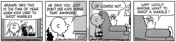 Peanuts on Wednesday March 19, 1986 Comic Strip