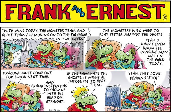 Frank and Ernest on Sunday January 22, 2017 Comic Strip