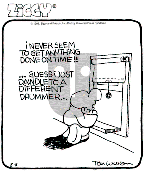 Ziggy on Thursday August 8, 1996 Comic Strip