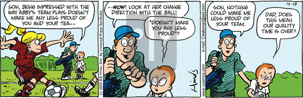 Cleats on Saturday April 13, 2002 Comic Strip