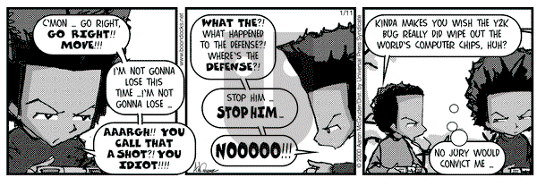 The Boondocks on Tuesday January 11, 2000 Comic Strip