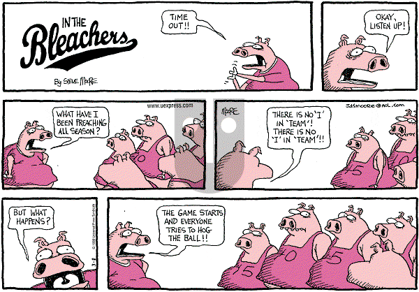 In the Bleachers on Sunday March 8, 1998 Comic Strip