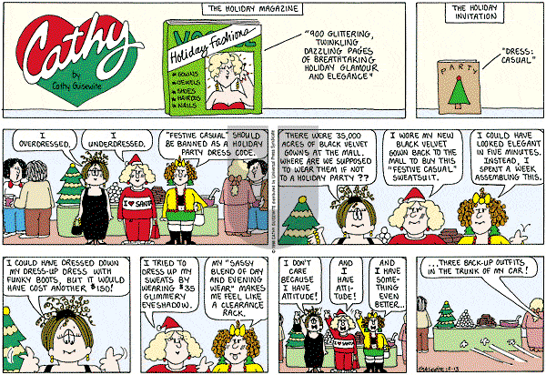 Cathy Classics - Sunday December 13, 1998 Comic Strip