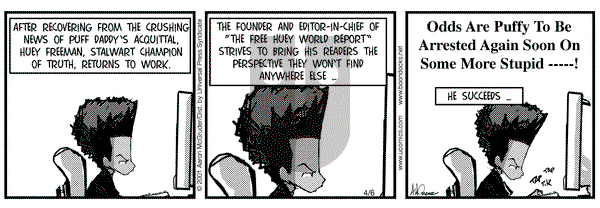 The Boondocks on Friday April 6, 2001 Comic Strip