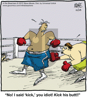 In the Bleachers on Monday December 23, 2013 Comic Strip