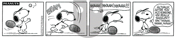 Peanuts on Tuesday June 5, 1973 Comic Strip