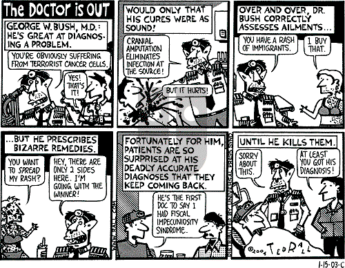 Ted Rall on Monday January 19, 2004 Comic Strip