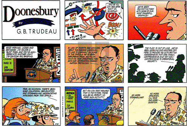 Doonesbury on Sunday March 10, 1991 Comic Strip