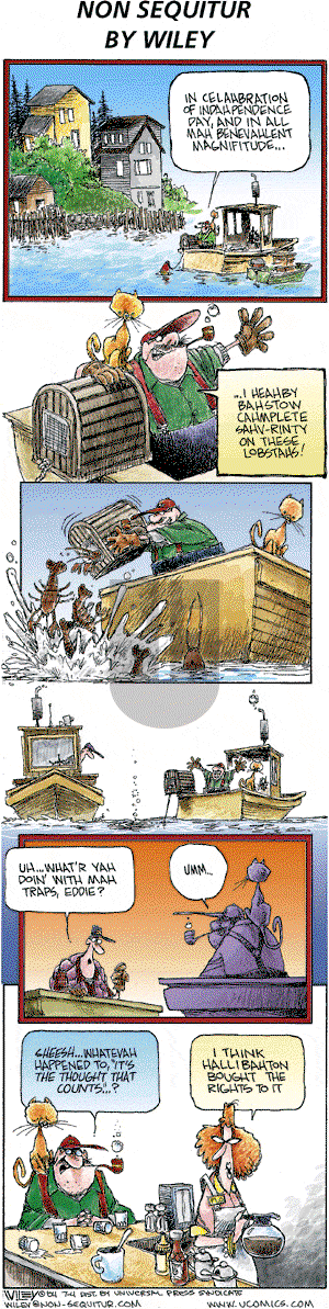 Non Sequitur on Sunday July 4, 2004 Comic Strip