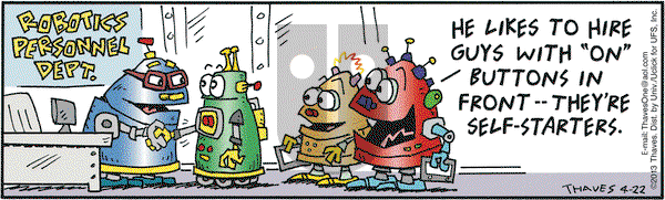 Frank and Ernest on Monday April 22, 2013 Comic Strip